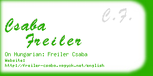 csaba freiler business card